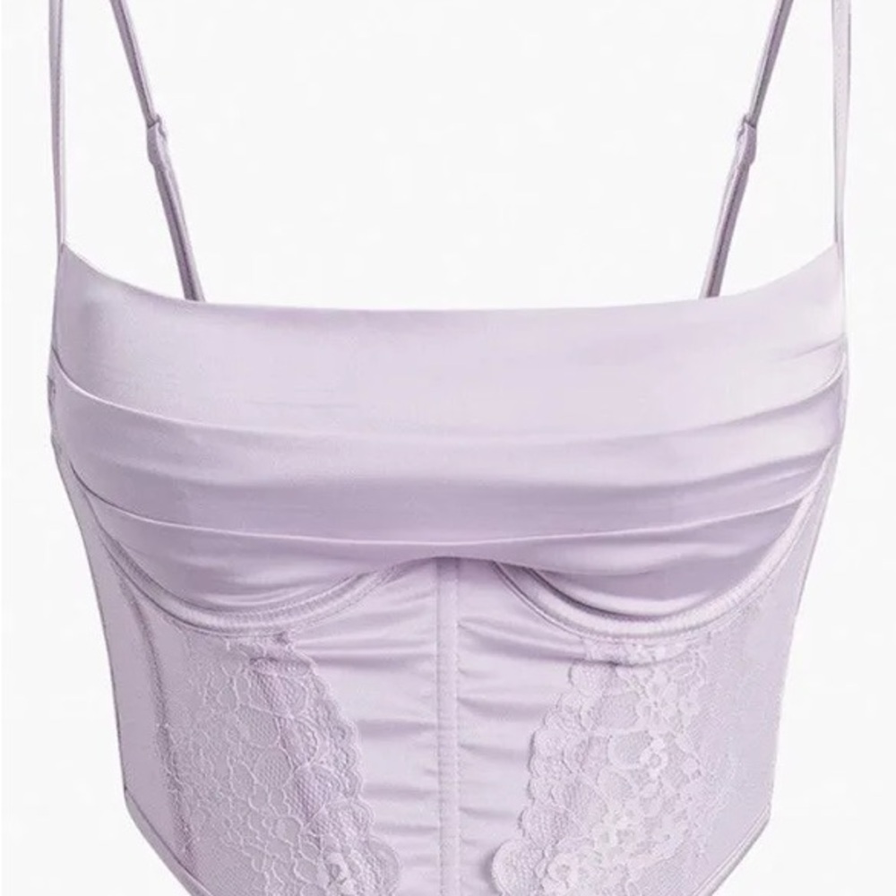 Lilac lace corset top